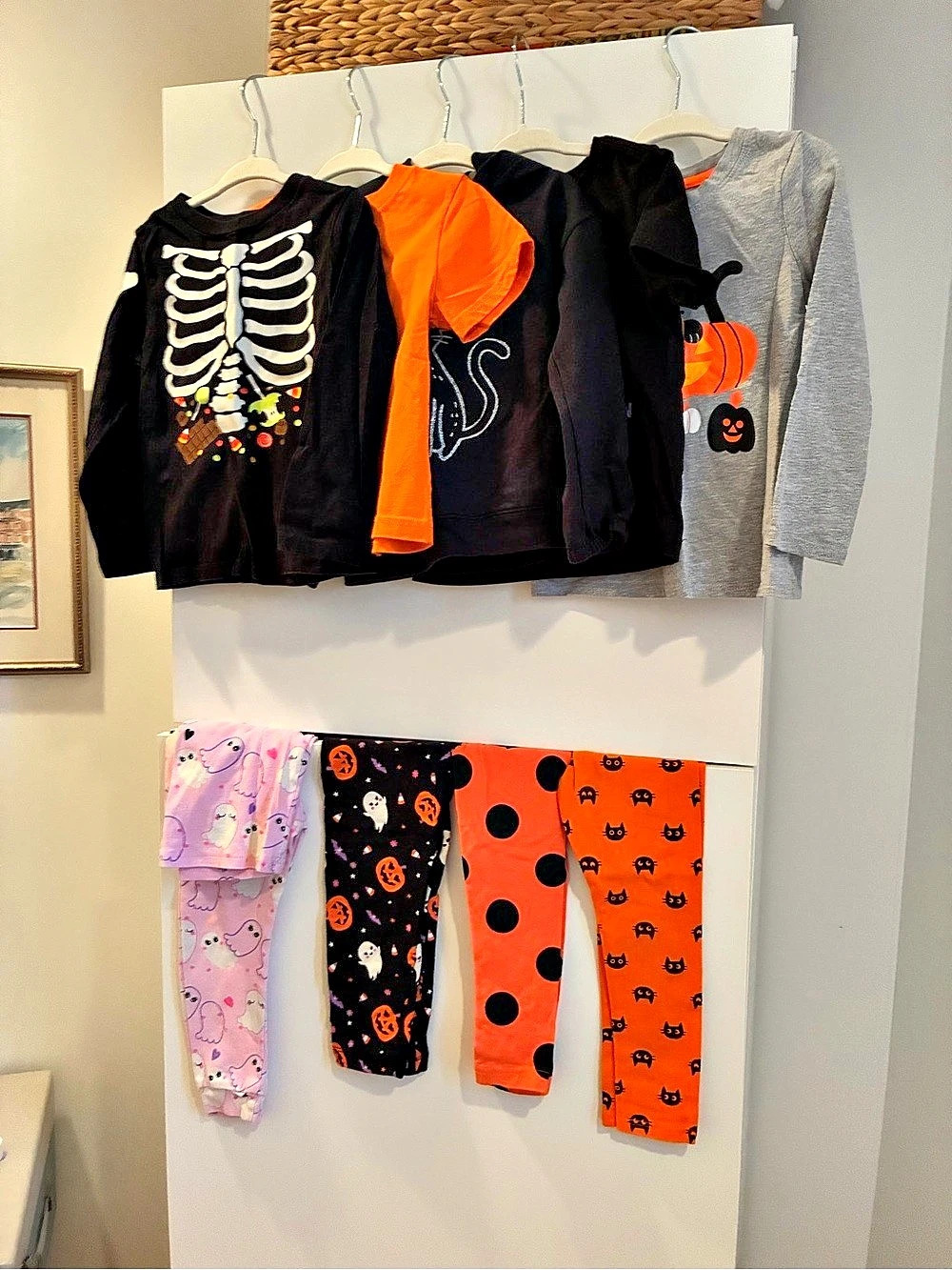 Girls 3T Halloween Clothing Bundle - Pumpkins, Ghosts, Cats, Skeletons